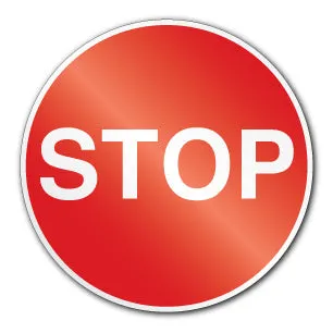 STOP 300mmx300mm (Rigid PVC)