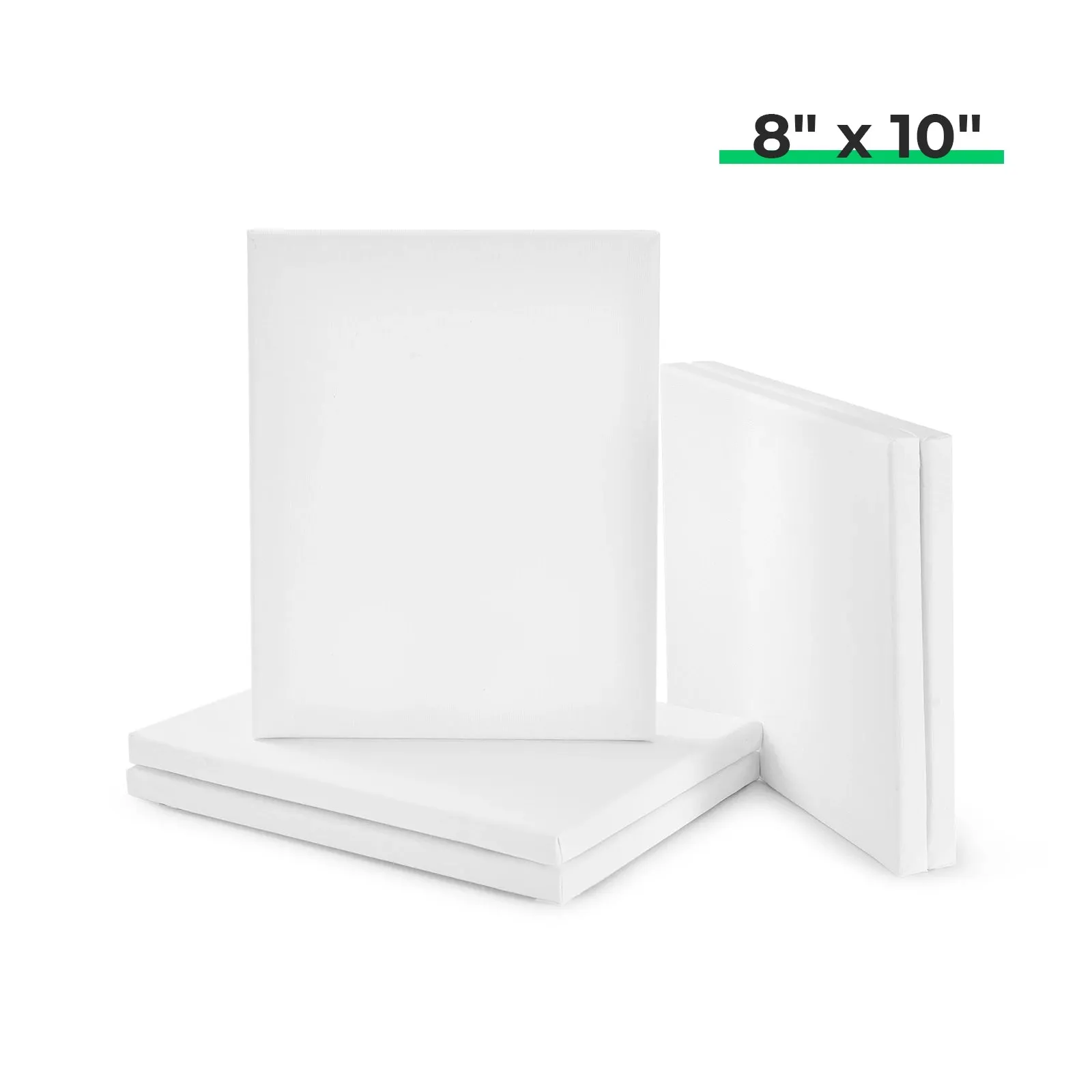 Stretched White Blank Canvas (5pcs) 8" x 10"