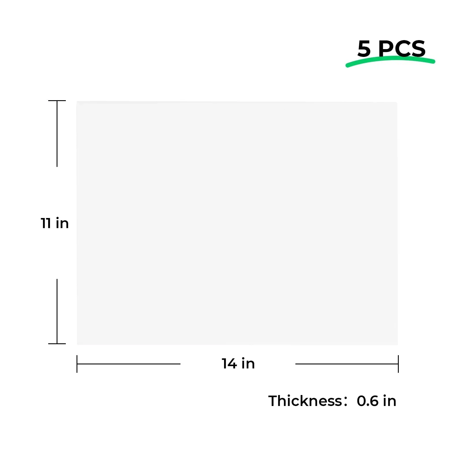 Stretched White Blank Canvas (5pcs) 8" x 10"