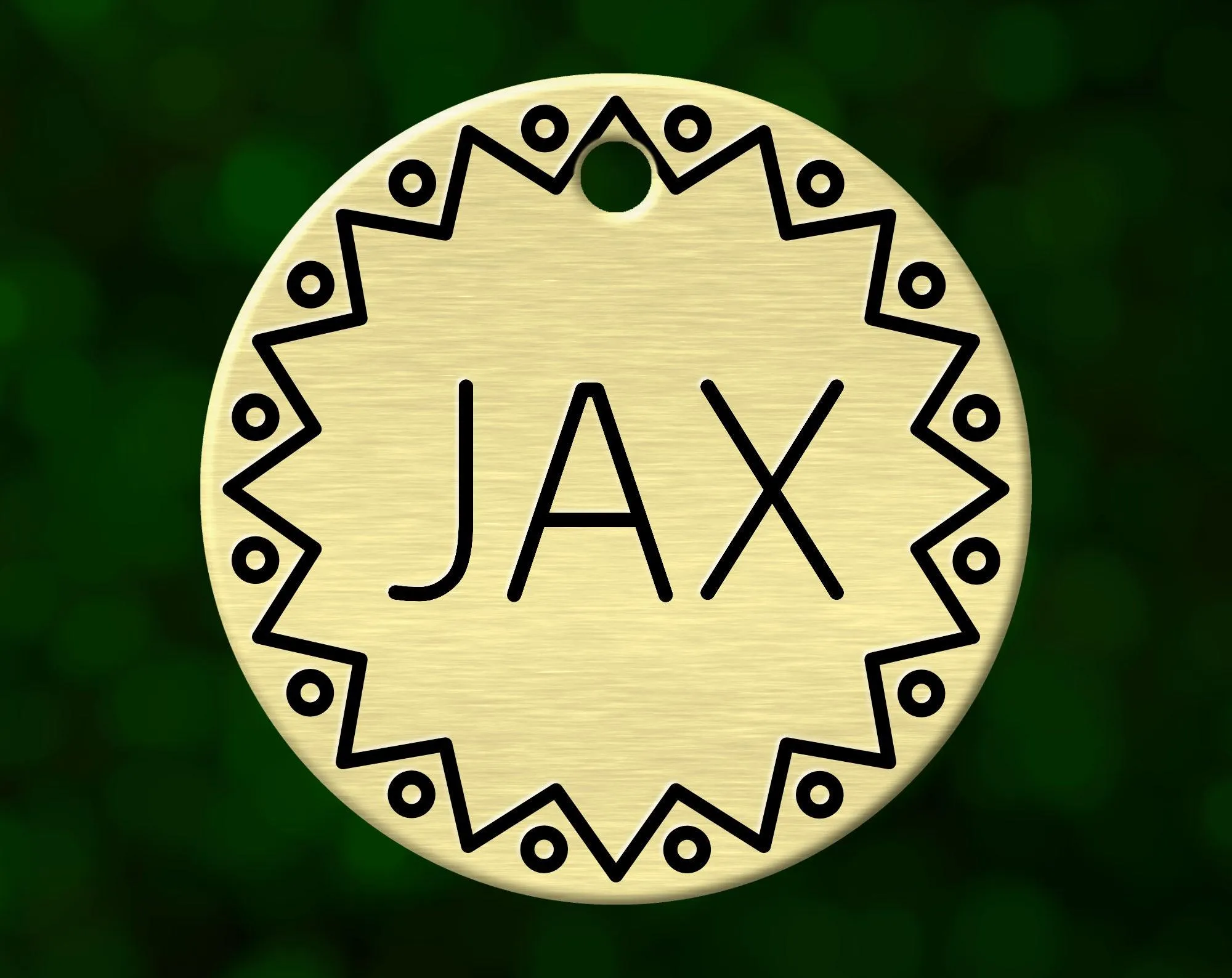 Sunburst Dog Tag
