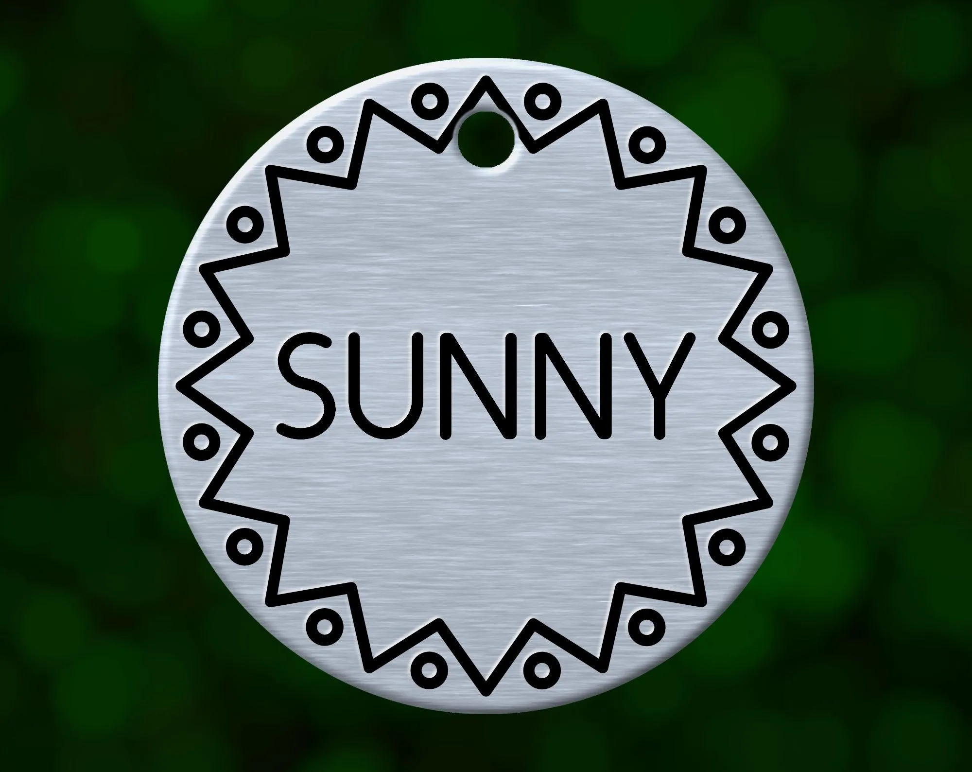 Sunburst Dog Tag