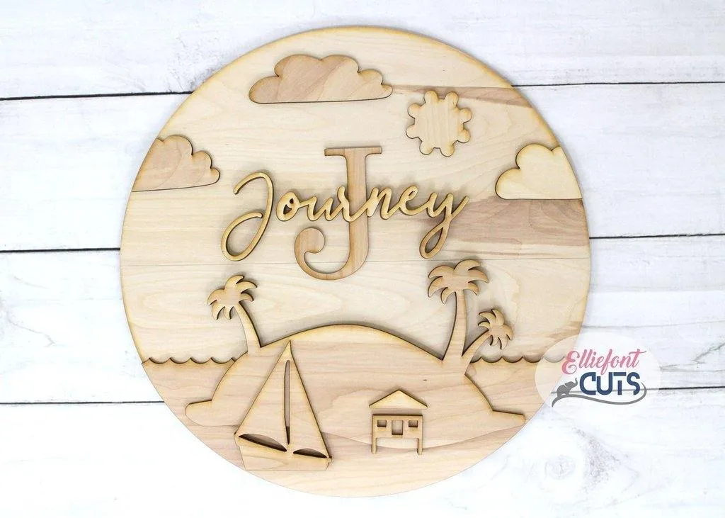 Sunny Island DIY Wood Sign Kit