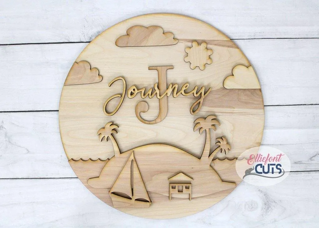 Sunny Island DIY Wood Sign Kit