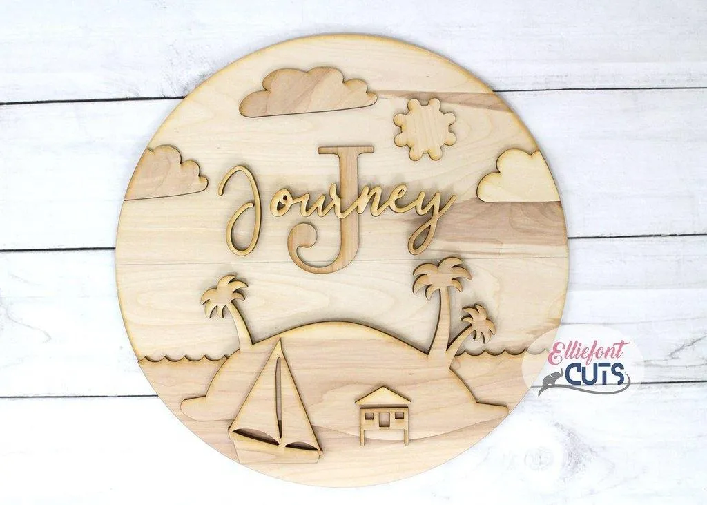 Sunny Island DIY Wood Sign Kit