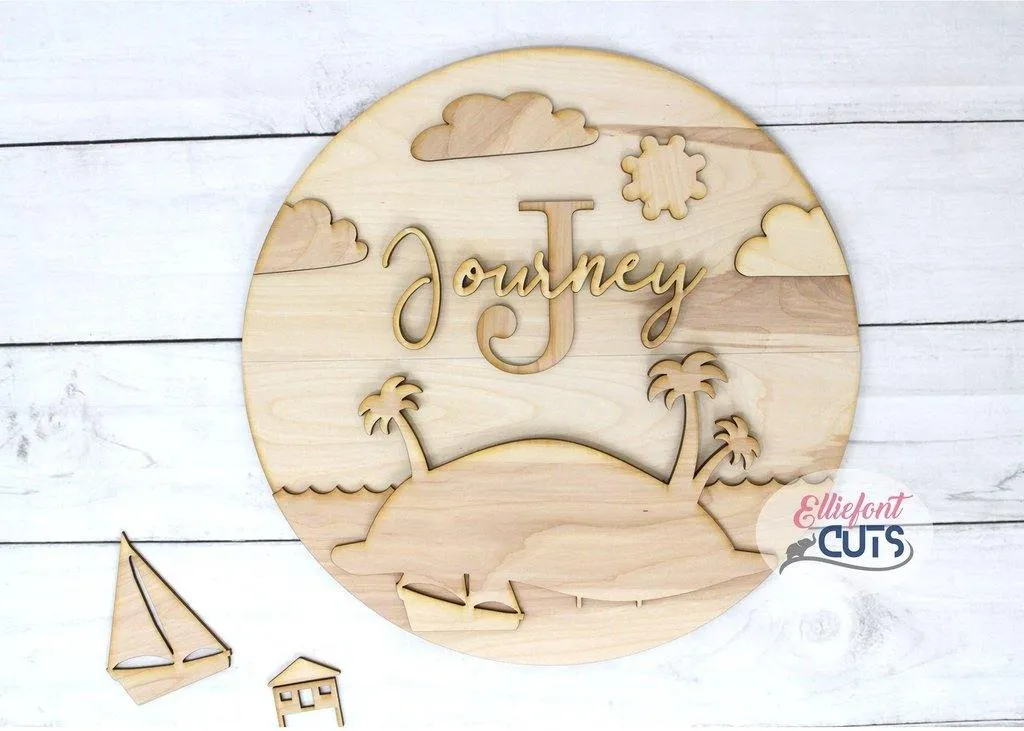 Sunny Island DIY Wood Sign Kit