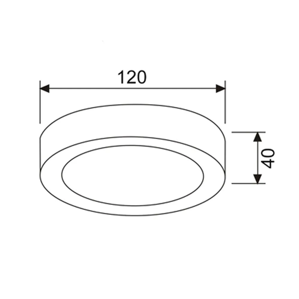 SURFACETRI LED Oyster Light Round CCT 6w/12w Dimmable in White