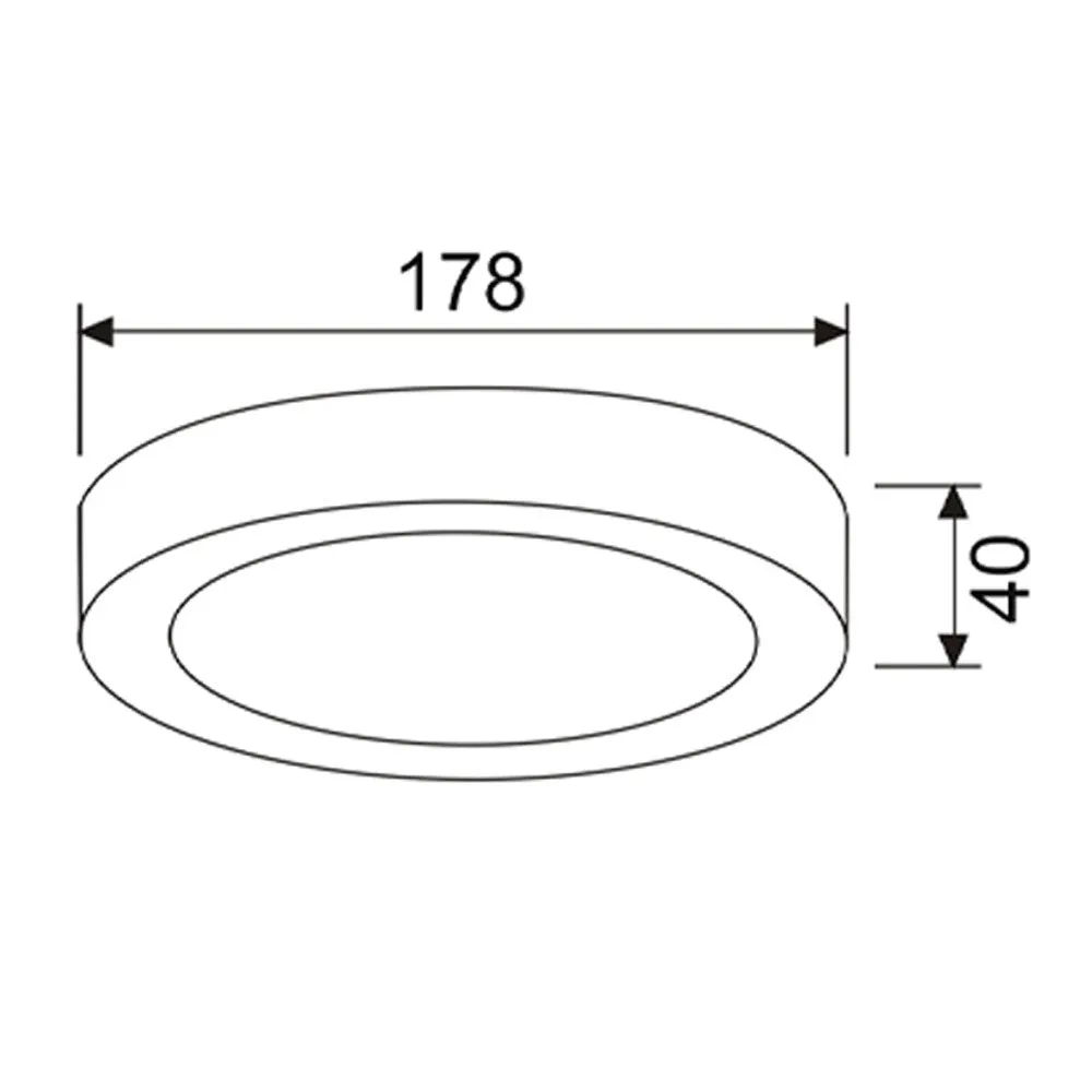 SURFACETRI LED Oyster Light Round CCT 6w/12w Dimmable in White