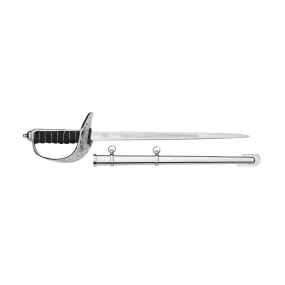 Sword Army Letter Opener Set EIIR WKC Sword w Stand Nickel Scabbard