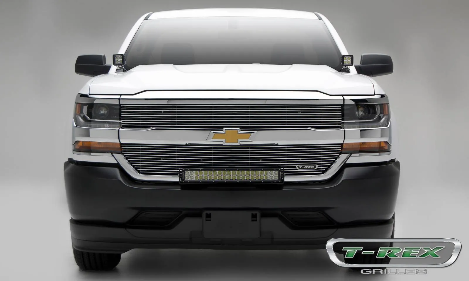 T-REX Laser Billet Series, Grilles - Polished - 2016-2018 Chevy 1500
