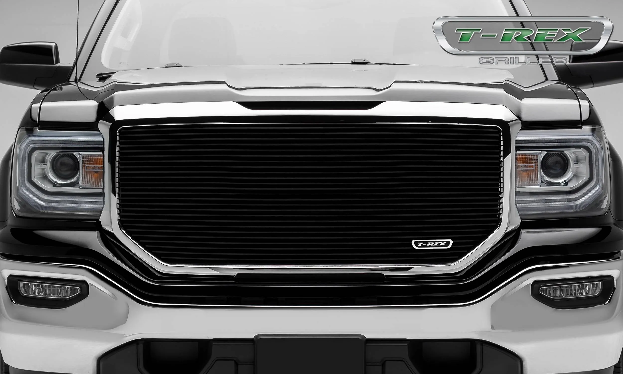 T-REX Laser Billet Series, Insert Grilles - Powdercoat - Requires Drilling or Cutting - 2016-2018 GMC 1500
