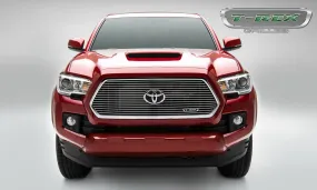 T-REX Laser Billet Series, Insert Grilles w/ Logo Recess - Polished - Requires Drilling or Cutting - 2016-2017 Tacoma