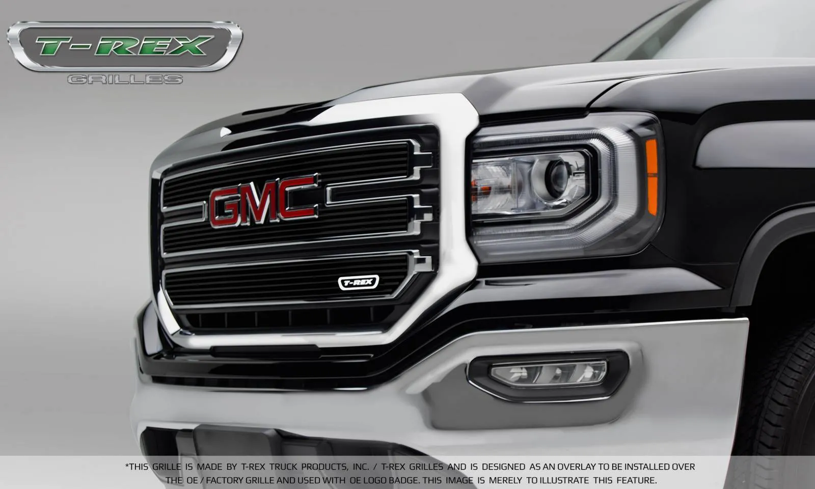 T-REX Laser Billet Series, Overlay Grilles - Powdercoat - 2016-2018 GMC 1500