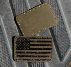 Tan Rectangle Leatherette Self Adhesive Patch, 2" x 3"