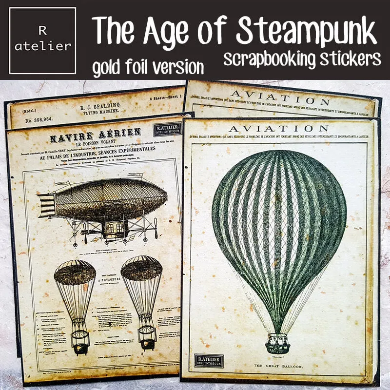 The Age of Steampunk Series Scrapbooking Washi Stickers