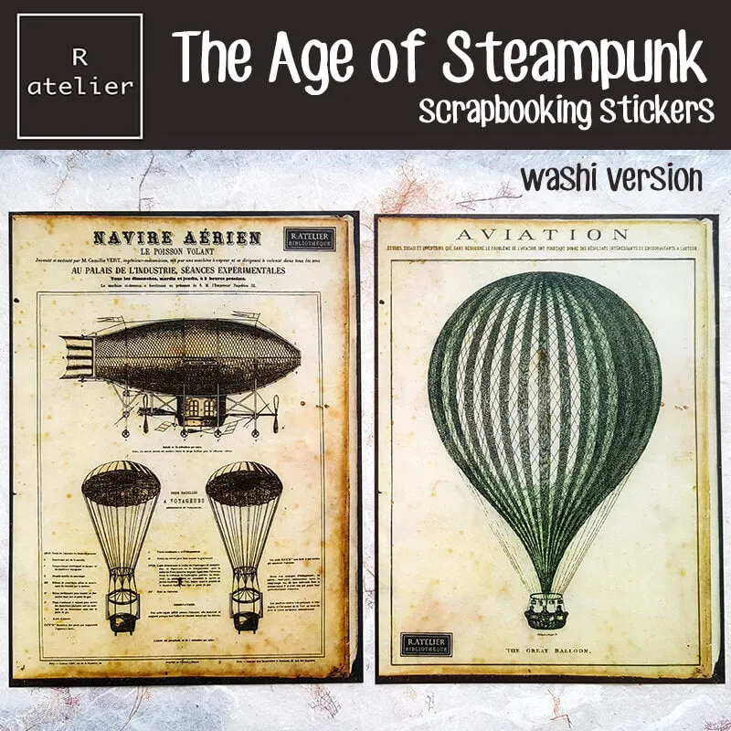 The Age of Steampunk Series Scrapbooking Washi Stickers