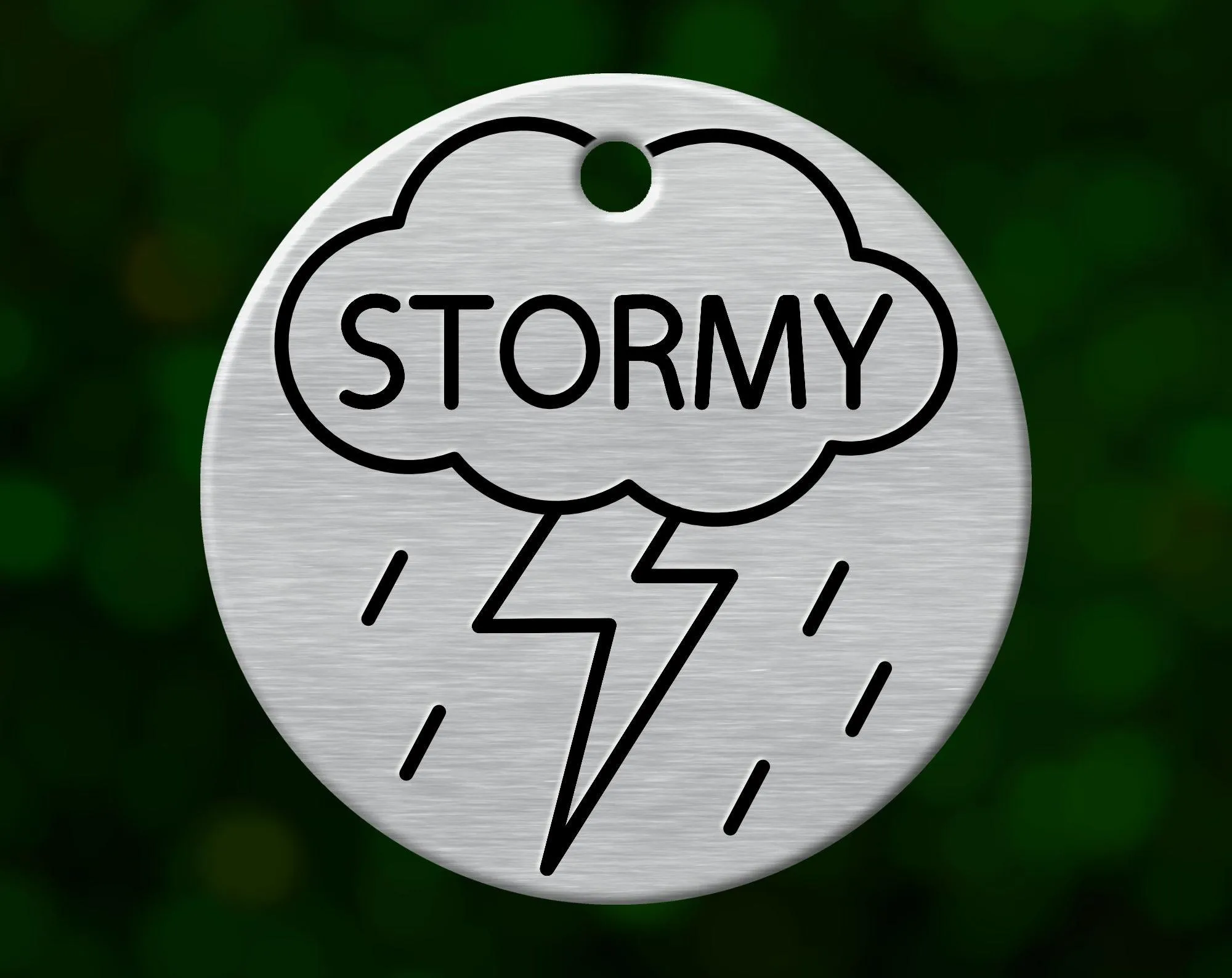 Thunderstorm Dog Tag