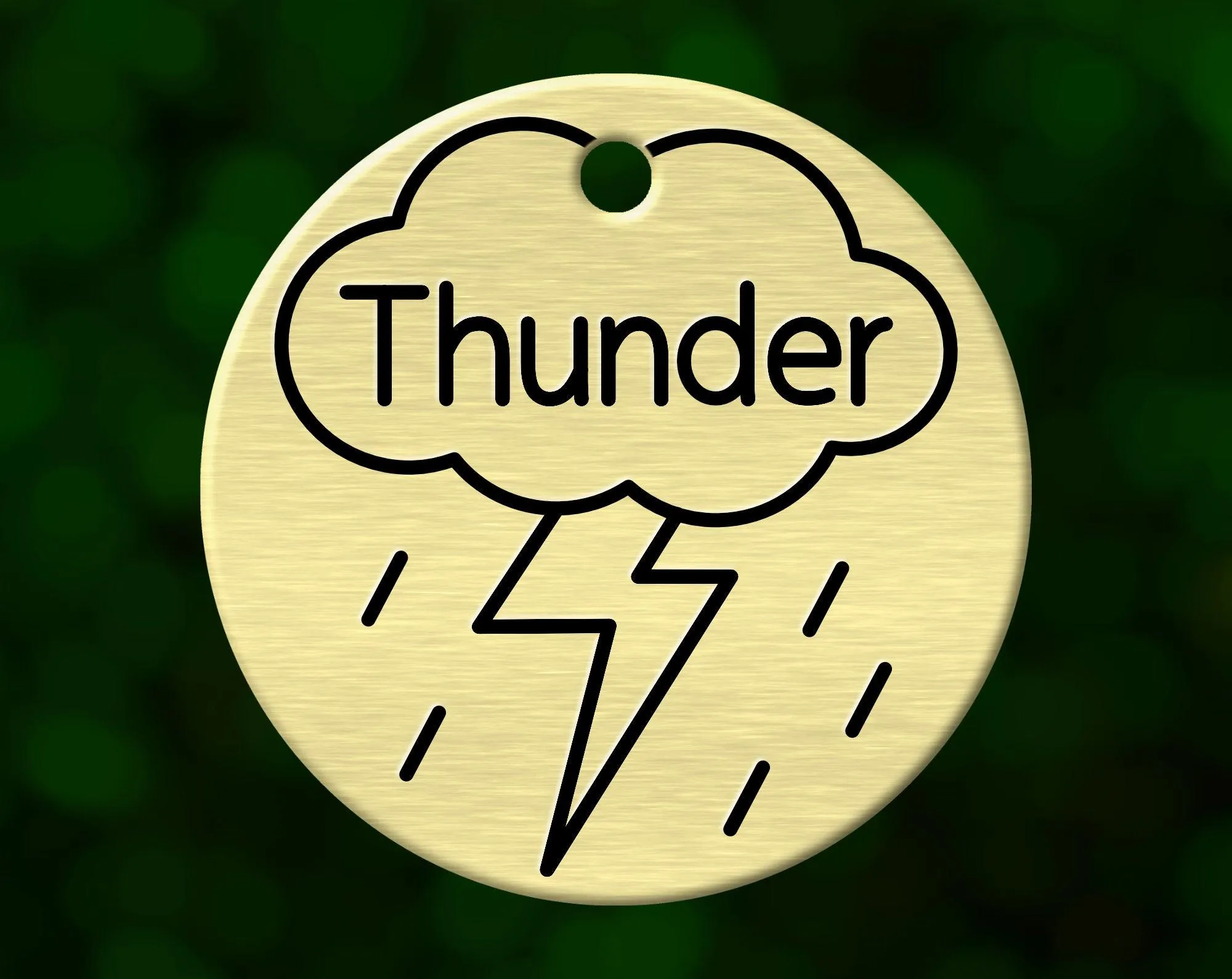 Thunderstorm Dog Tag