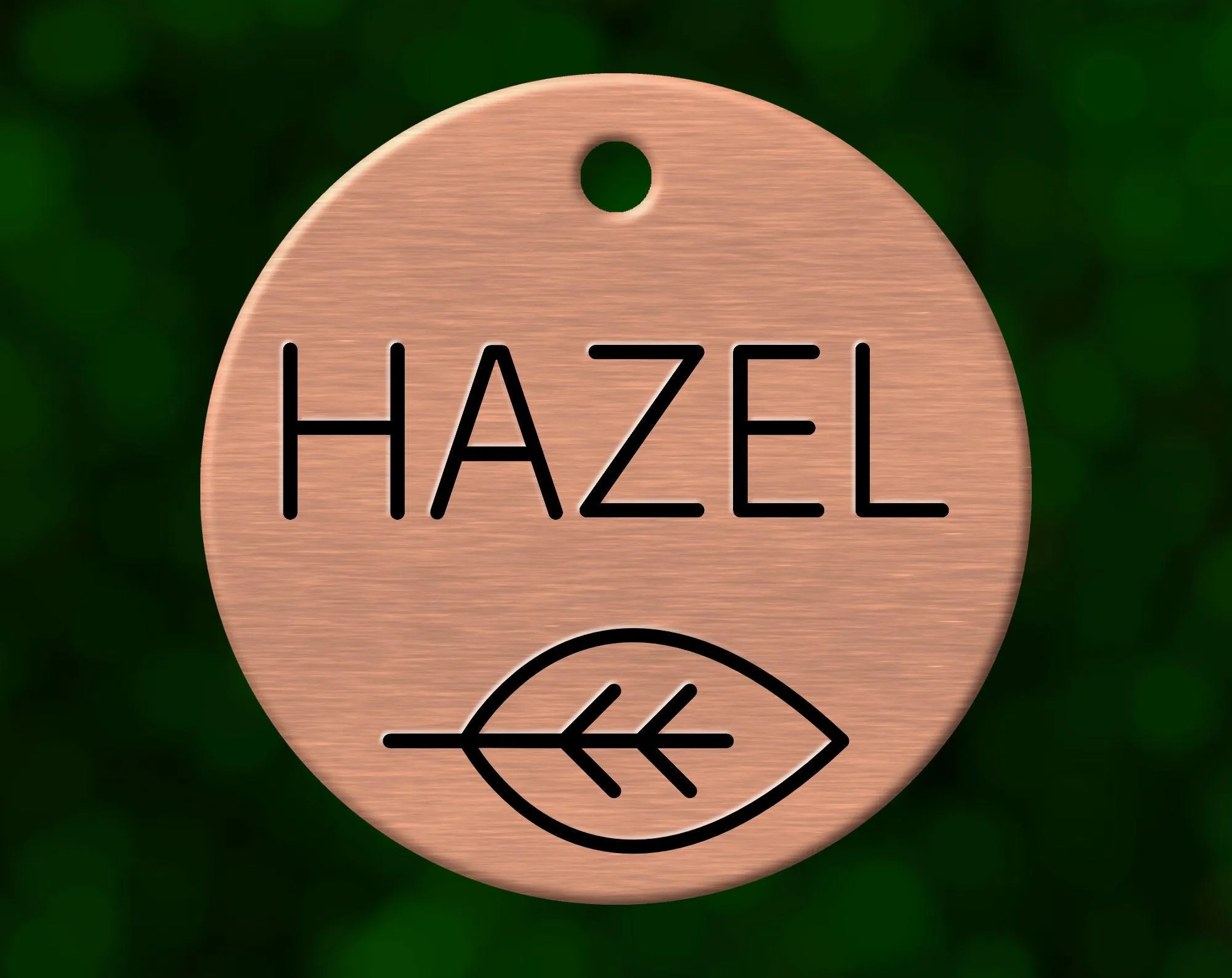 Tree Leaf Dog Tag