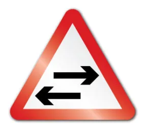Two way traffic crossing symbol (Self Adhesive)