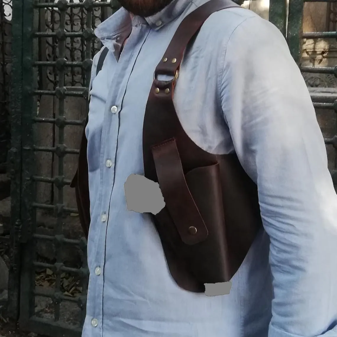 Underarm Holster Retro Medieval Cosplay Adjustable Leather Purse For Men