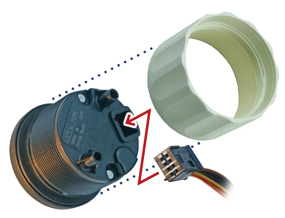 Veratron VDO Viewline Fuel Level Gauge (compatible with tubular level senders) 90-4ohm - 52mm - White