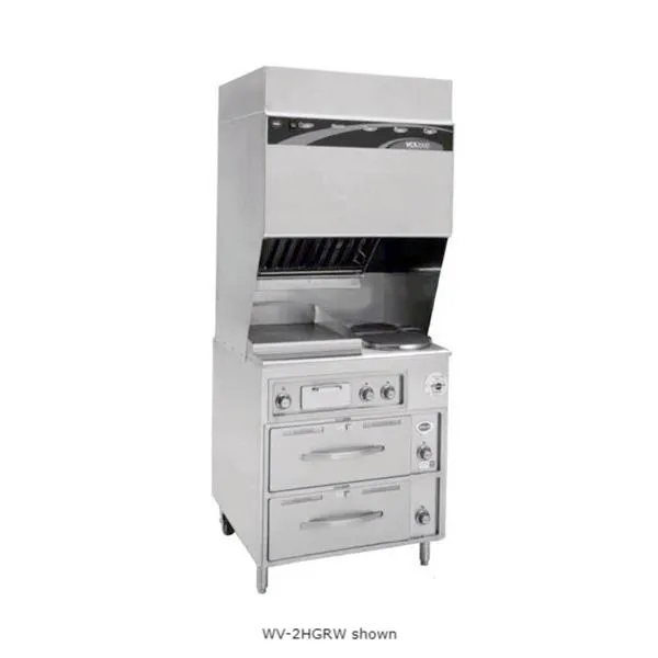 Wells WV2HG 42" Electric Ventless Combination Griddle & Hot Plate Cooking System - 208V / 3 Ph / 8 kW