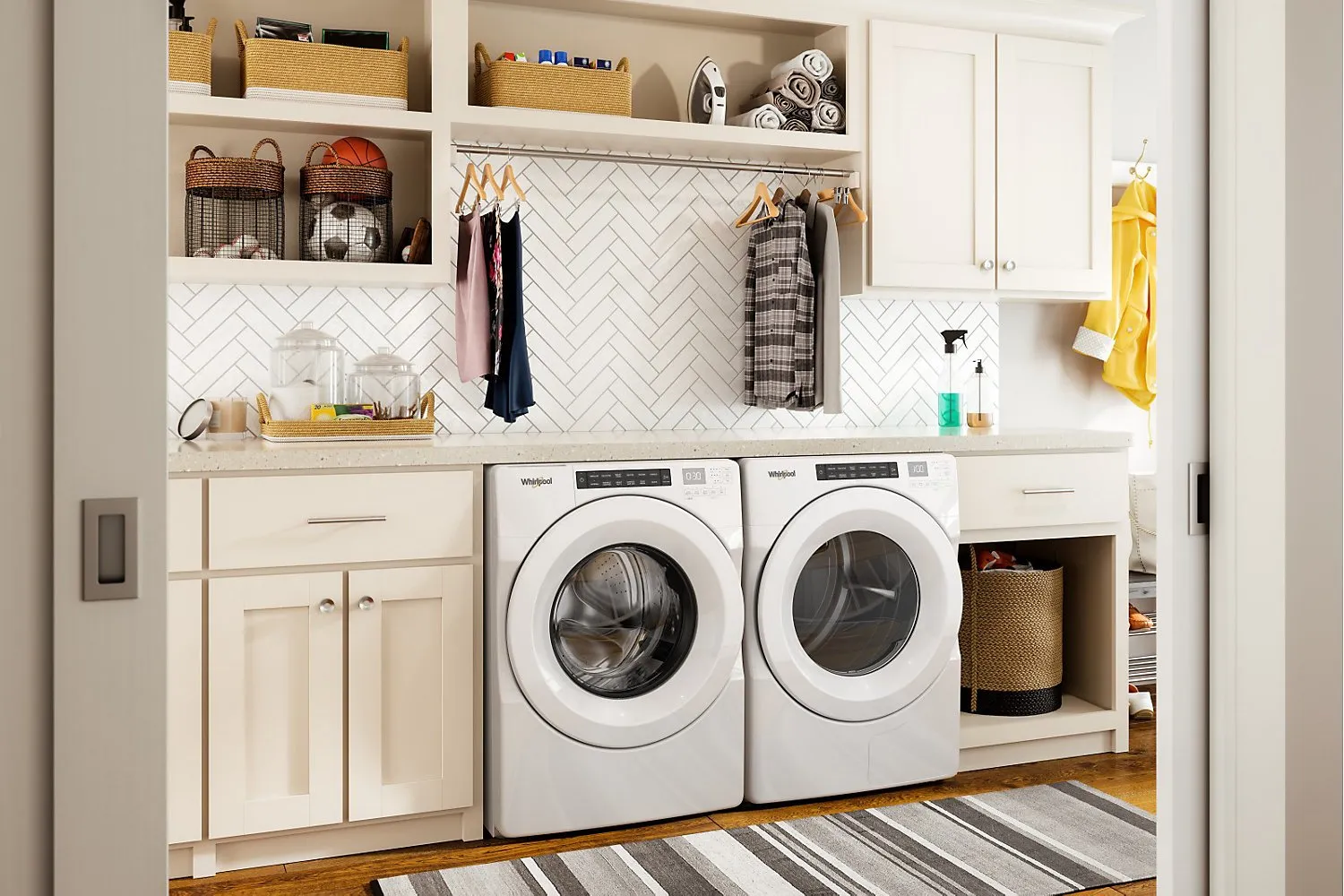 Whirlpool 5.0 Cu. Ft. Front-Load Washer and 7.4 Cu. Ft. Electric Dryer - White