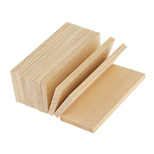 Whittlewud Pack of 10 Pieces wood board, can be used for wedding, party, home or decoration Also great for modeling DIY craft, Smooth and high quality (10cm x 4cm x 6mm) thickness of each panel.