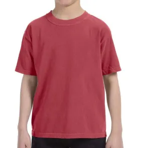 Youth Cotton Garment Dyed T-Shirt (Crimson Fall)