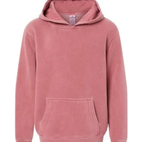 Youth Pigment-Dyed Hoodie (Maroon)