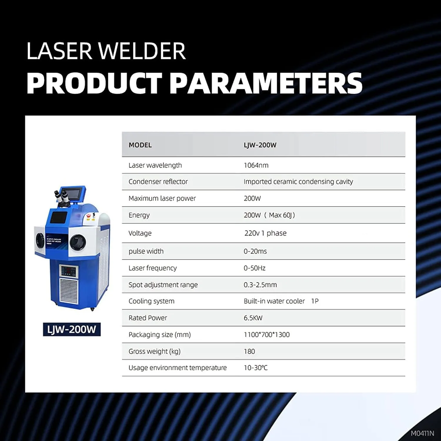 ZAC 200W Jewelry Laser Welder 220V Laser Welding for Jewelry 40J Gold and Silver Soldering Machine