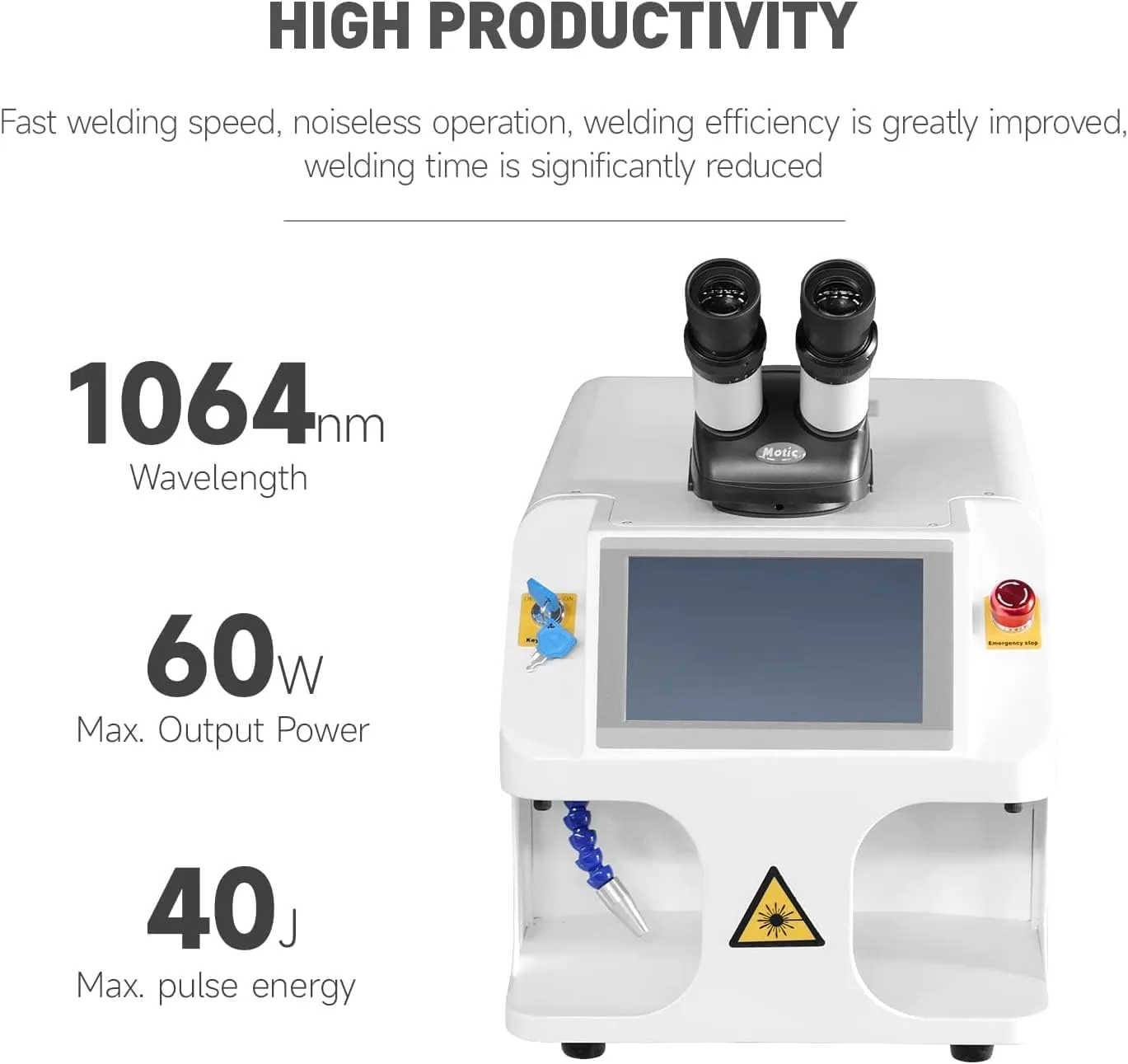 ZAC 60W Jewelry Laser Welder 220V Laser Welding for Jewelry 40J Gold and Silver Soldering Machine
