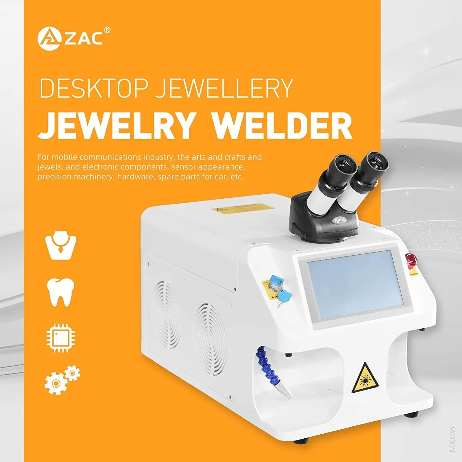 ZAC 60W Jewelry Laser Welder 220V Laser Welding for Jewelry 40J Gold and Silver Soldering Machine