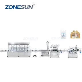 ZS-FAL180Z4 Automatic Sauce Laundry Detergent Bottle Grease Oil Paste Filling Capping Labeling Machine Production Line
