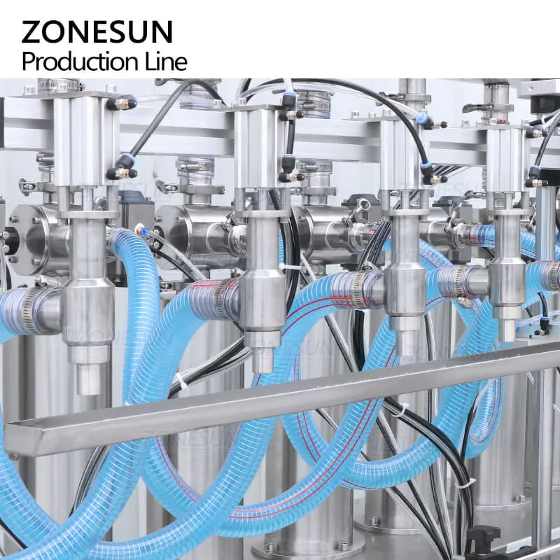 ZS-FAL180Z4 Automatic Sauce Laundry Detergent Bottle Grease Oil Paste Filling Capping Labeling Machine Production Line